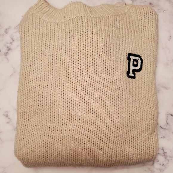 Victoria Secrets PINK Y2K VINTAGE Varsity Boyfriend Sweater - SIZE LARGE - Picture 3 of 6